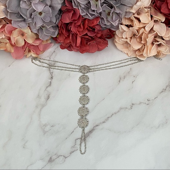 Bohemian Flower Coin Anklet Barefoot Sandals - Picture 11 of 16